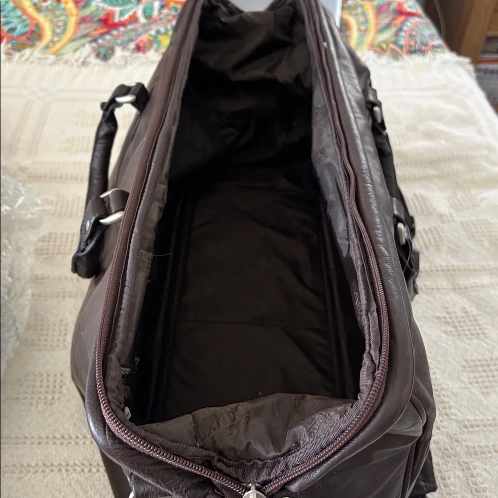 Cintas Brown Large Cowhide Leather Men’s Duffle Travel Weekend Bag Leather Bag‎
